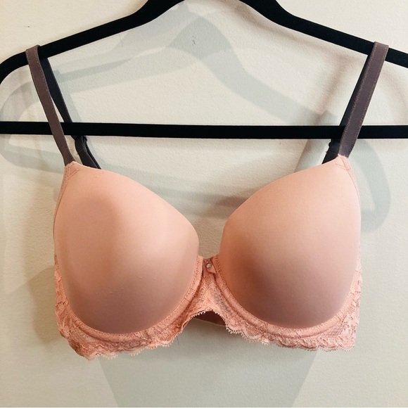 FREYA Sz 30DD Offbeat Plunge T-shirt Adjustable Strap Hook Eye Closure Bra - Picture 2 of 11